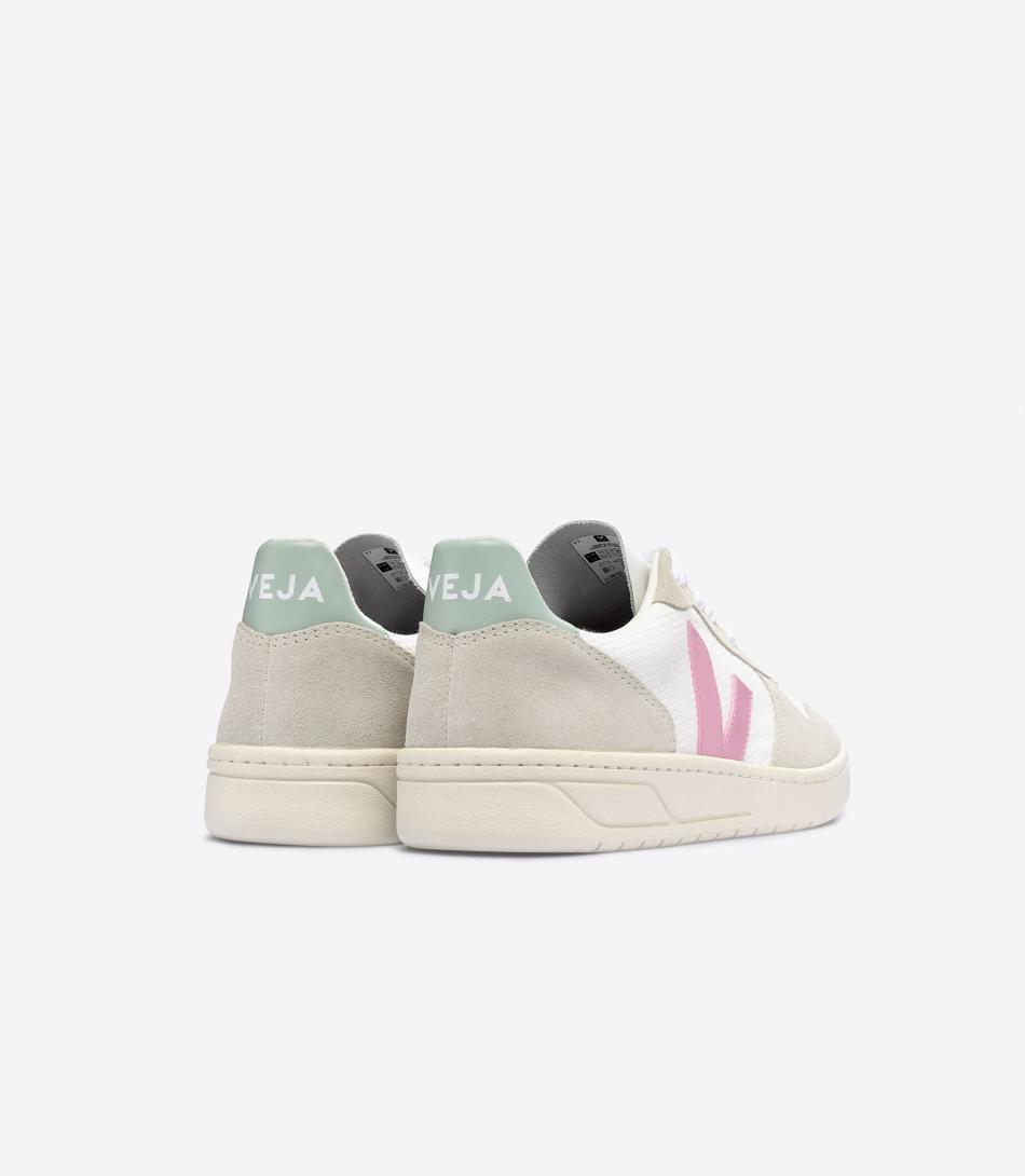 Veja B-mesh Guimauve Matcha V-10 Dames Wit | LBESX42705