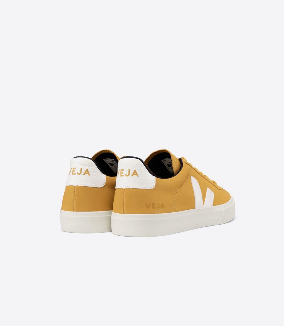 Veja Campo Nubuck Moutarde Adults Outlet Wit | UBETG92269