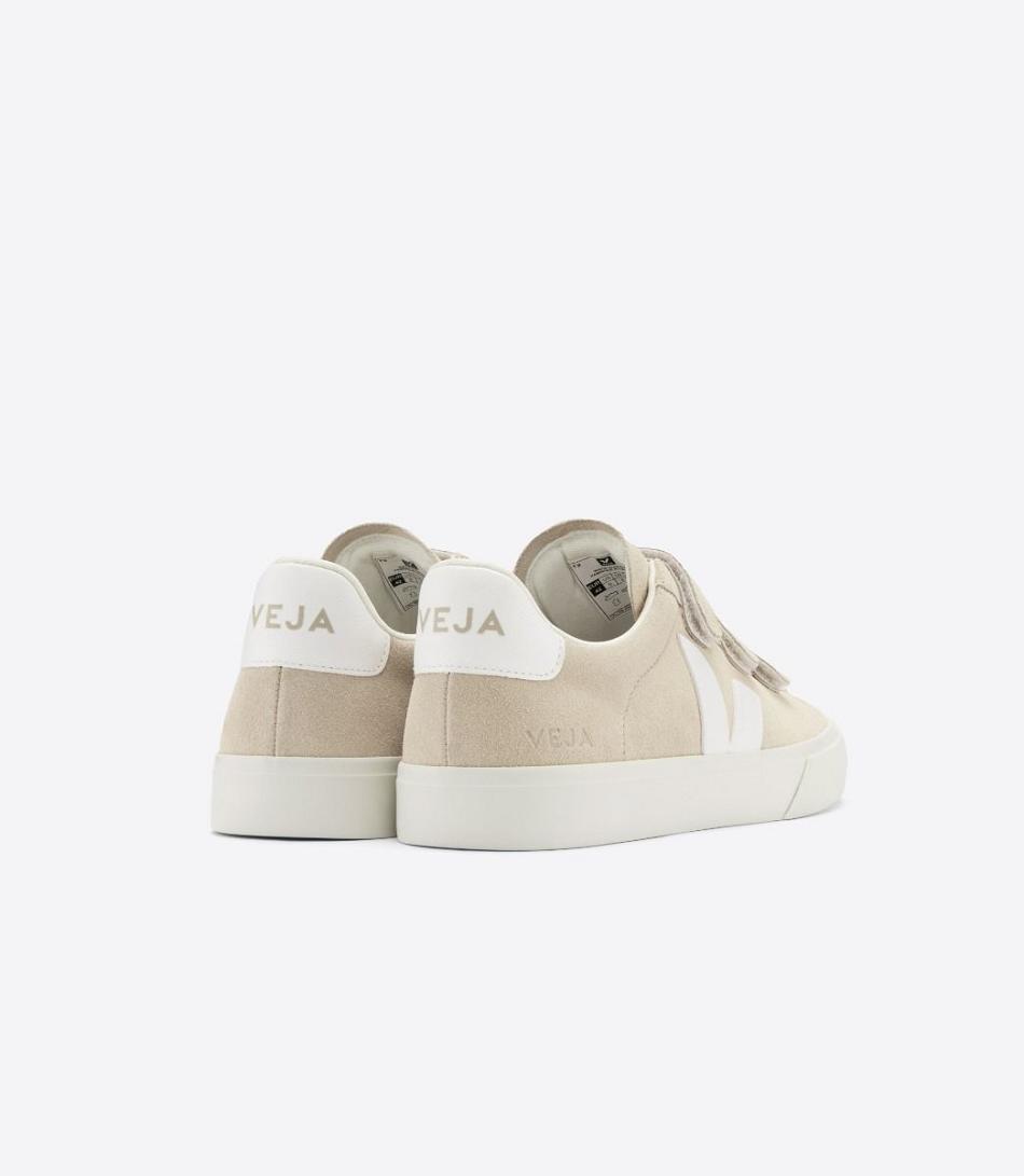 Veja Chromefree Leren Almond Recife Heren Wit | XBEBH45748