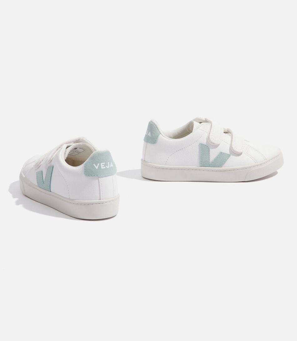 Veja Chromefree Leren Matcha Esplar Kinderen Wit | BEZDE66295