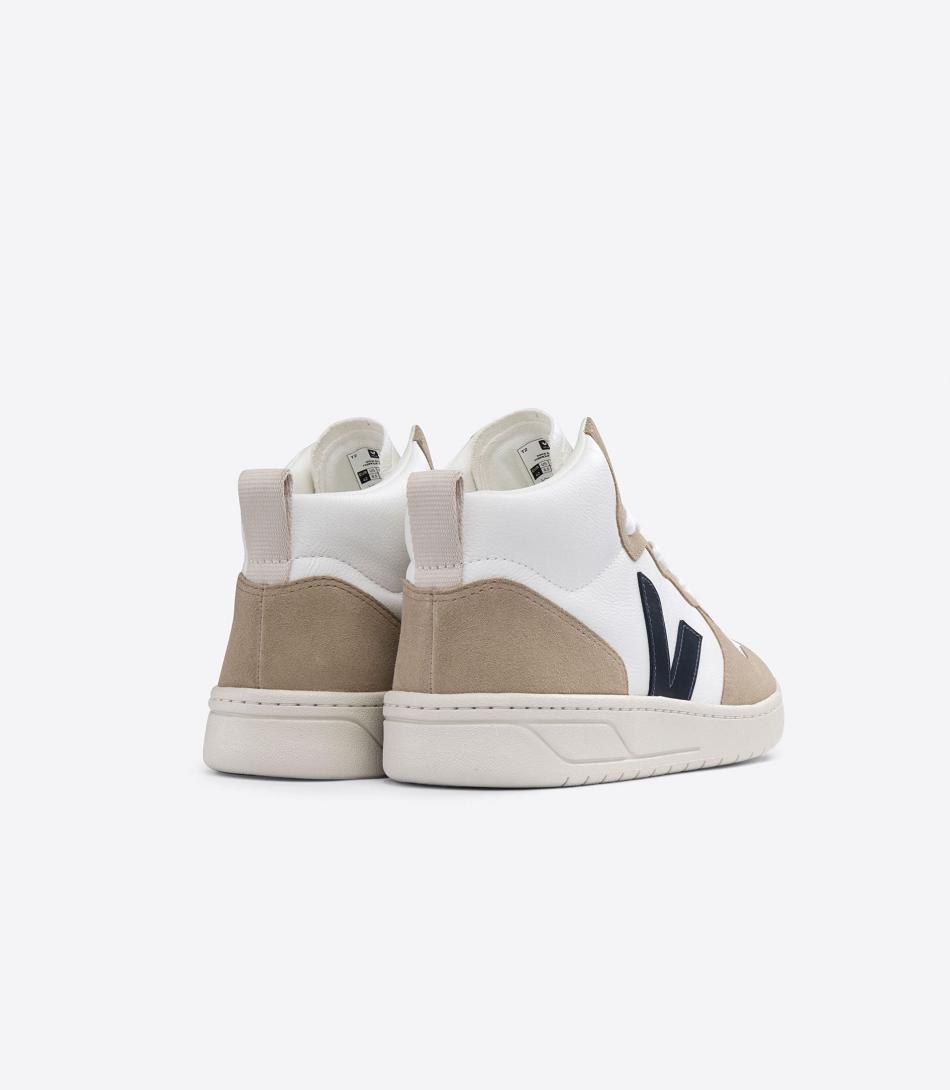 Veja Chromefree Leren Nautico Sahara V-15 Dames Wit | BEEAH93243