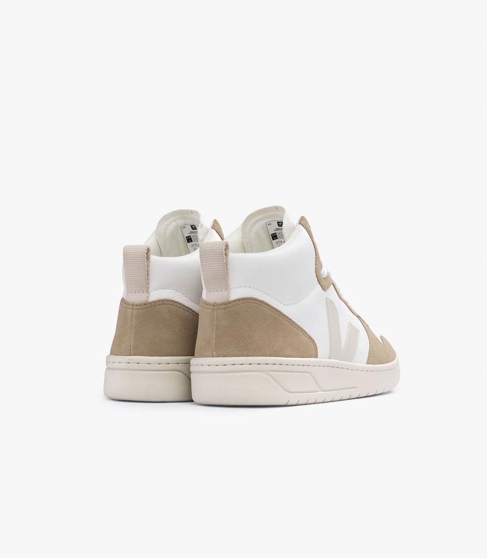 Veja Chromefree Leren Pierre Sahara V-15 Heren Wit | YBEVQ52779