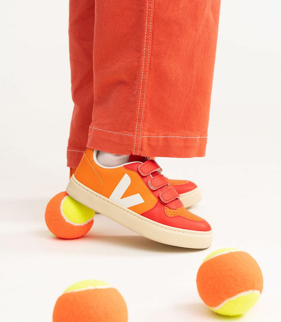 Veja Chromefree Leren Tao Orange V-10 Kinderen Oranje | MBEFT75729