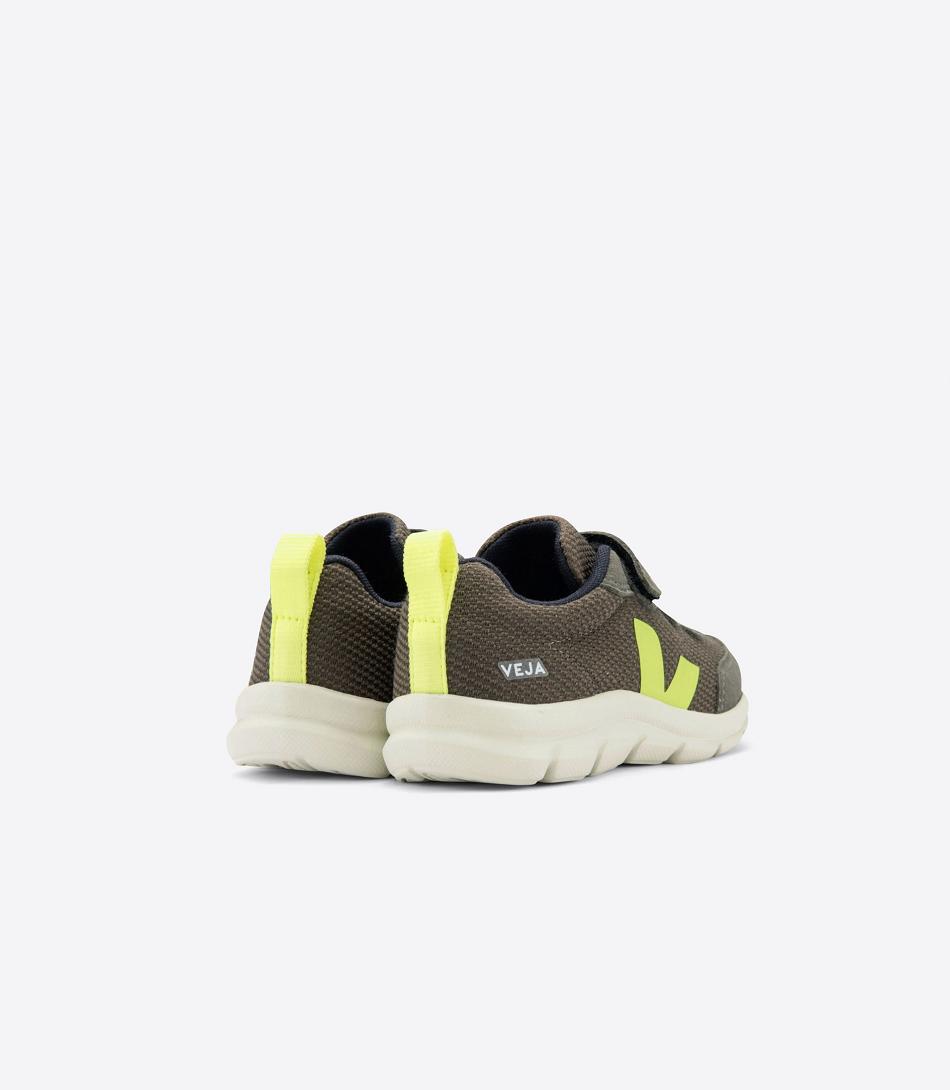 Veja Gorilla B-mesh Jaune Fluo Kids Outlet Olijfgroen | BEICD69141