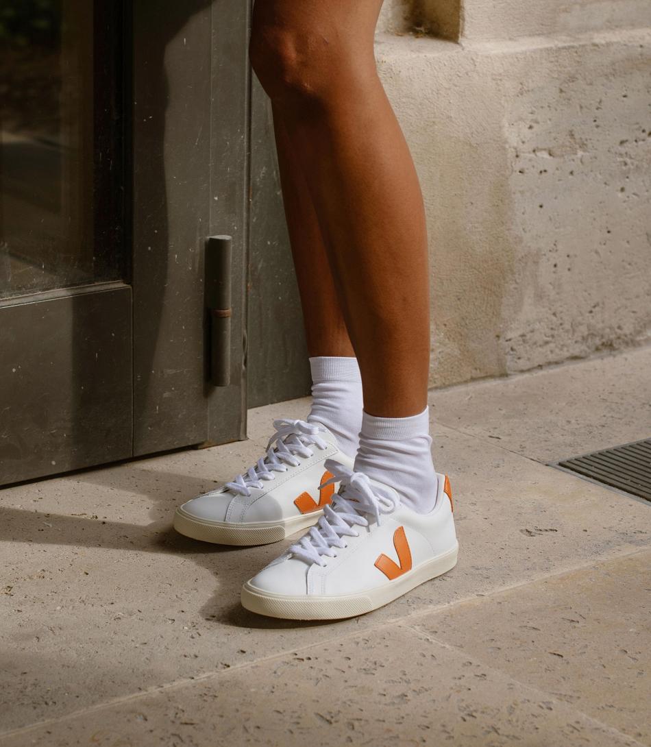 Veja Leren Pumpkin Esplar Dames Wit | BEXBR68187