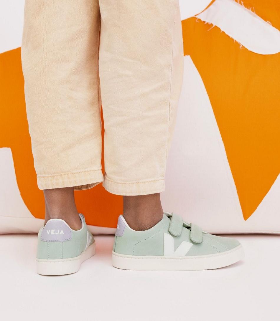 Veja Nubuck Matcha Esplar Kinderen Wit | PBEER45432