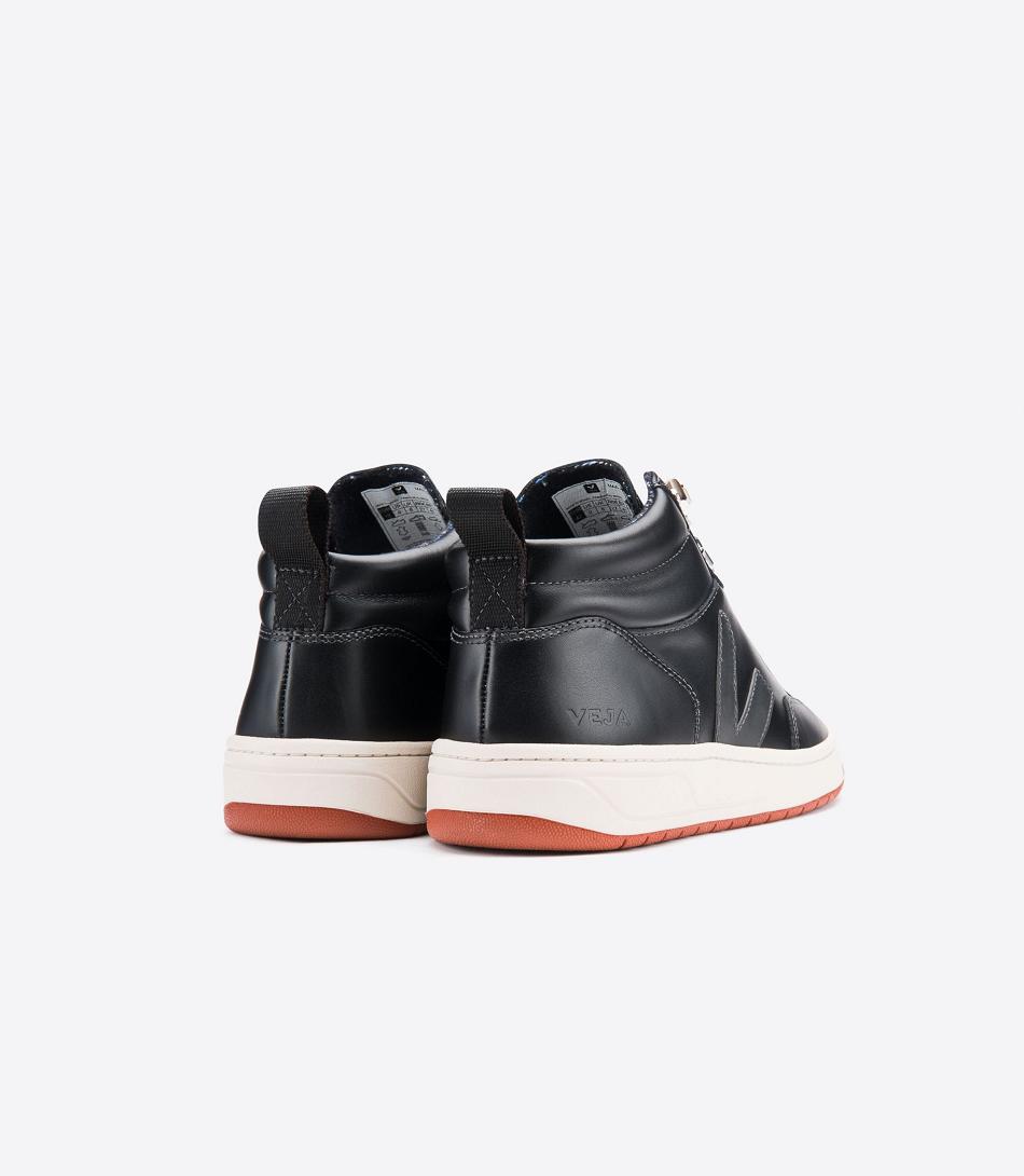 Veja Roraima Bastille Leren Grafite Rust Outsole Adults Outlet Zwart Rood | MBEHR82914