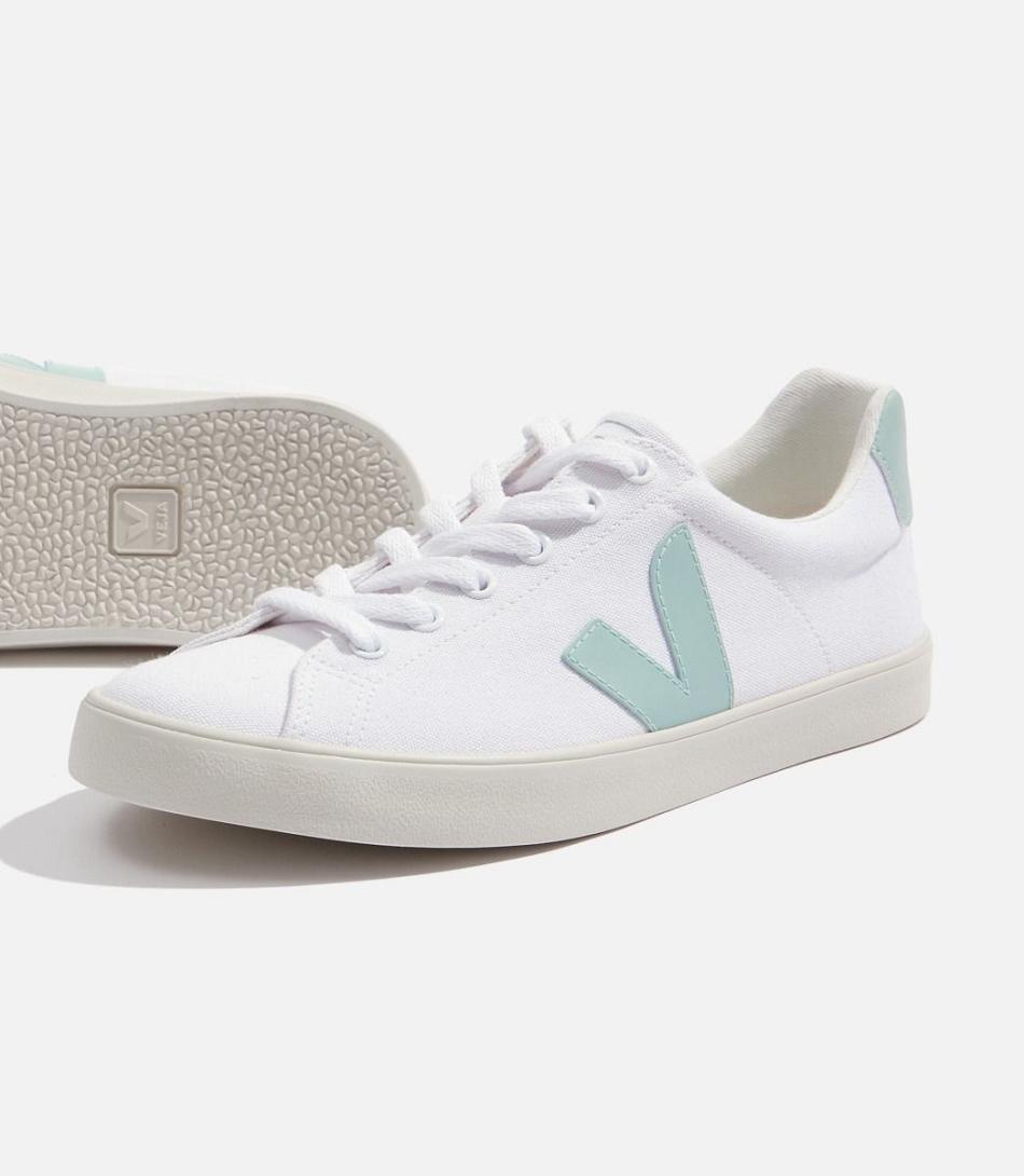 Veja Se Canvas Matcha Esplar Dames Wit | UBETG12326