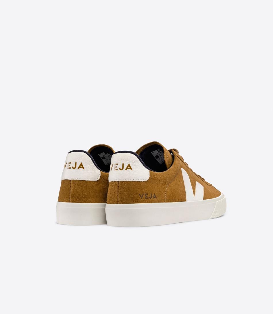 Veja Suede Camel Campo Dames Bruin Wit | FBEUI96297