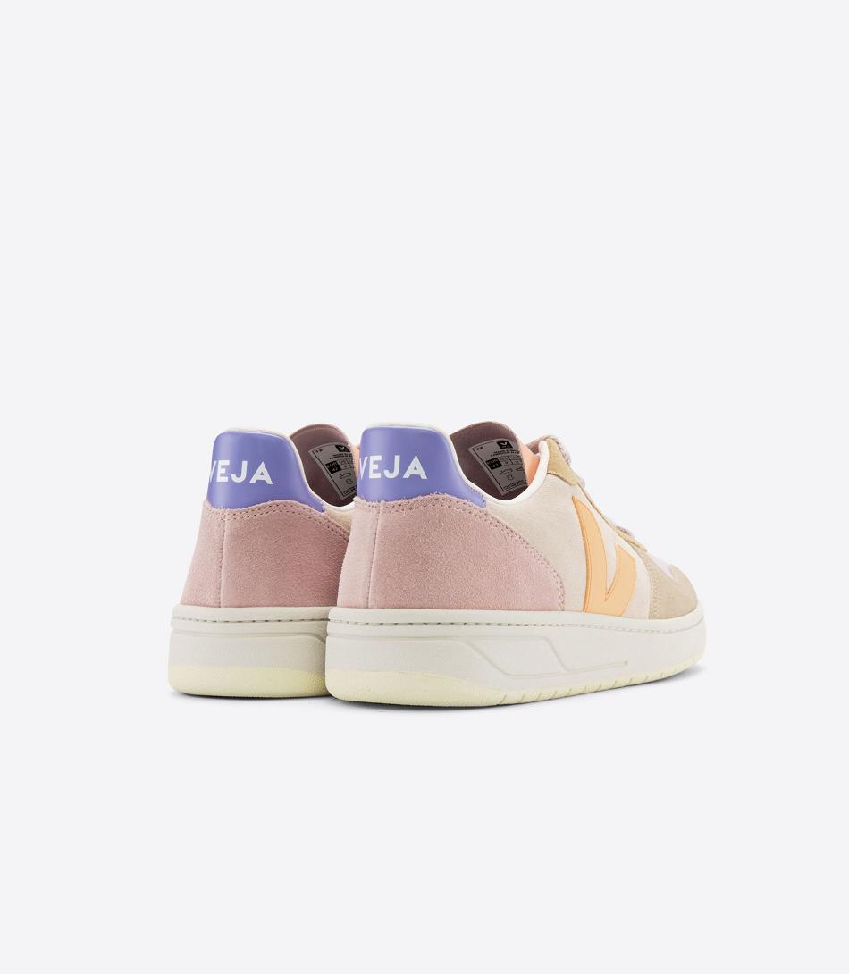 Veja Suede Multico Peach V-10 Dames Koraal | PBEER97469