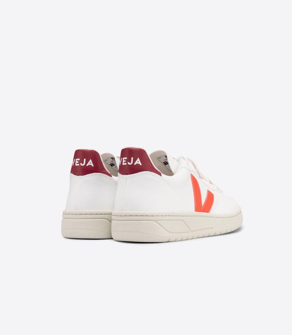 Veja V-10 Cwl Fluo Marsala Adults Outlet Wit Oranje | BEZPD77550