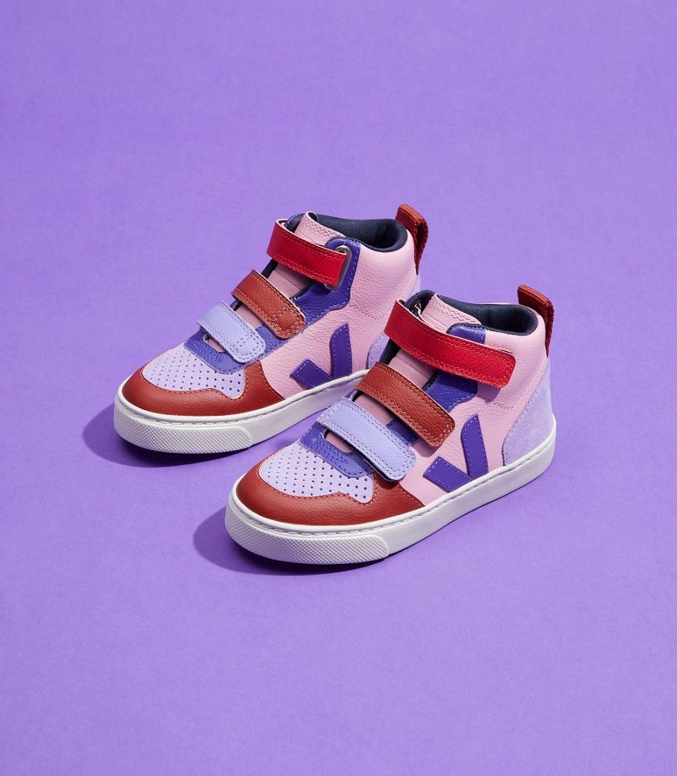 Veja V-10 Mid Chromefree Make My Lemonade Guimauve Kids Outlet Roze | UBEND67031