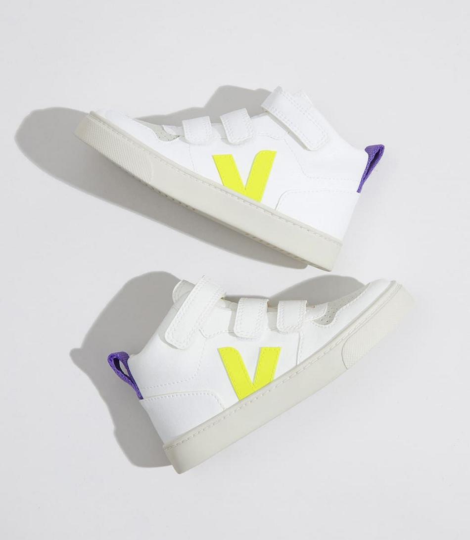 Veja V-10 Mid Cwl Jaune Fluo Kids Outlet Wit Paars | BECIF57308