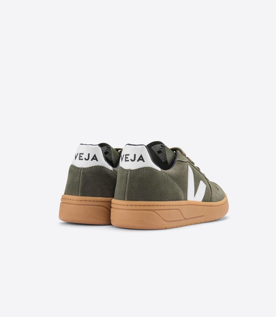 Veja V-10 Suede Mud Gum Sole Adults Outlet Wit | QBEWA40318