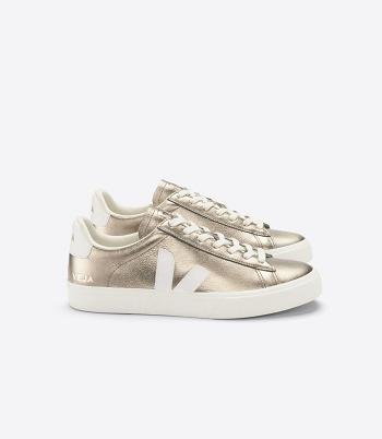 Veja Campo Chromefree Leren Bronze Adults Outlet Bruin Wit | MBEFT78567