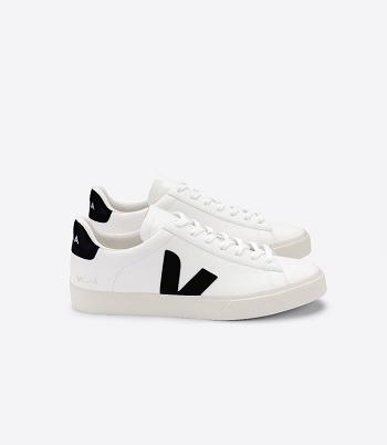 Veja Chromefree Leren Campo Dames Wit Zwart | XBEBH59298