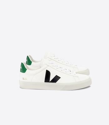 Veja Chromefree Leren Emeraude Campo Dames Wit Zwart | YBEVQ30094