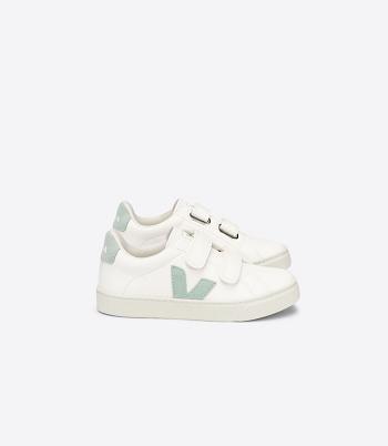 Veja Chromefree Leren Matcha Esplar Kinderen Wit | BEZDE66295