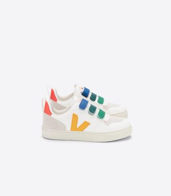 Veja Chromefree Leren Multico Ouro V-10 Kinderen Wit | UBETG50074