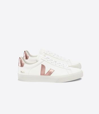 Veja Chromefree Leren Nacre Campo Dames Wit | BEEAH38163