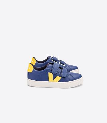 Veja Esplar Chromefree Leren Cobalt Tonic Kids Outlet Diepblauw | BEDFL58434