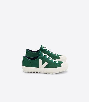 Veja Flip Elastic Laces Canvas Poker Pierre Kids Vegan Groen | BEQCS16650