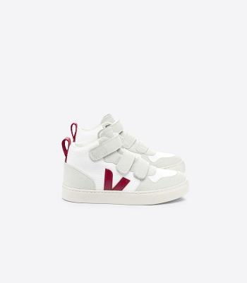 Veja Mid B-mesh Marsala V-10 Kinderen Wit | ABEDF16110