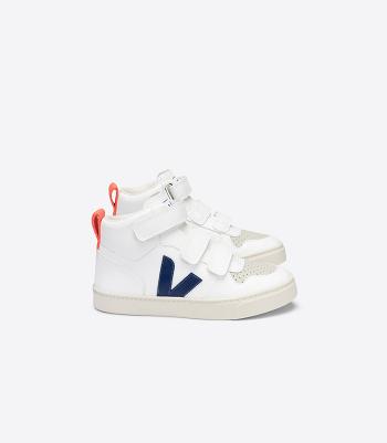 Veja Mid Cwl Cobalt Orange Fluo V-10 Kinderen Wit Diepblauw Oranje | BEQCS95088