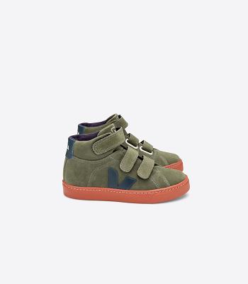 Veja Mid Suede Mud Nautico Rust Sole Esplar Kinderen Rood | ABEWC97090