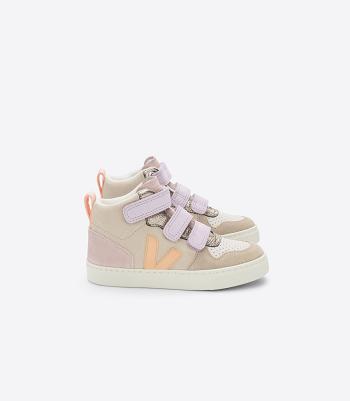 Veja Mid Suede Multico Almond Peach V-10 Kinderen Koraal | BEIIZ20433