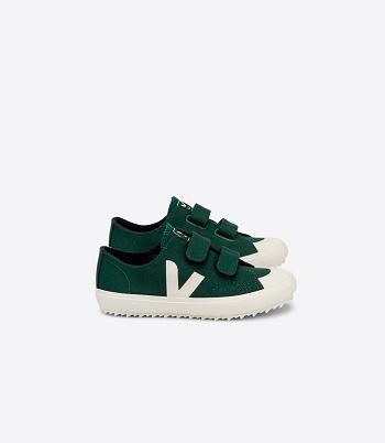 Veja Ollie Canvas Poker Pierre Kids Vegan Groen | BEDYB29755