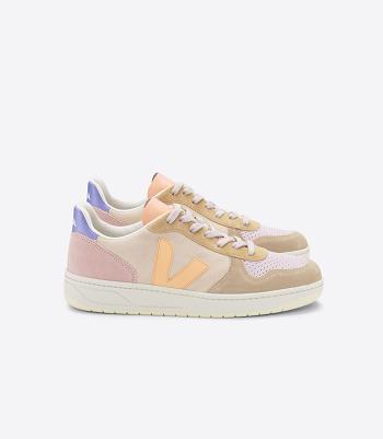 Veja Suede Multico Peach V-10 Dames Koraal | PBEER97469