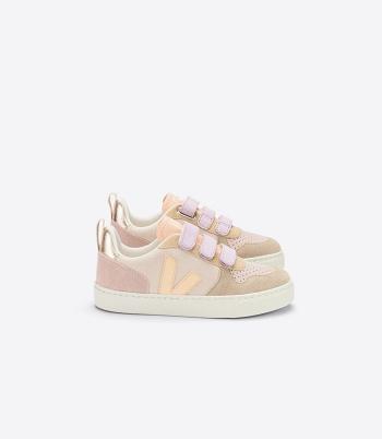 Veja Suede Multico Sable V-10 Kinderen Beige | UBETG26714