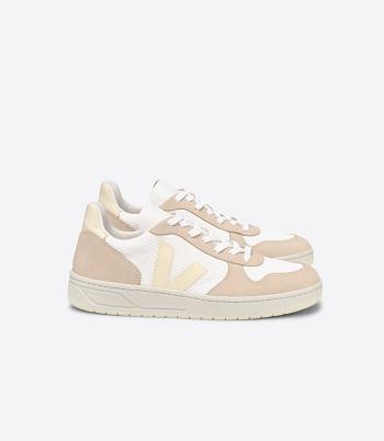 Veja V-10 Alveomesh Butter Almond Adults Outlet Wit | PBEQX47511