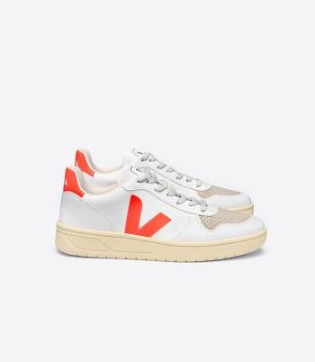 Veja V-10 Cwl Fluo Adults Vegan Wit Oranje | GBEEC68442