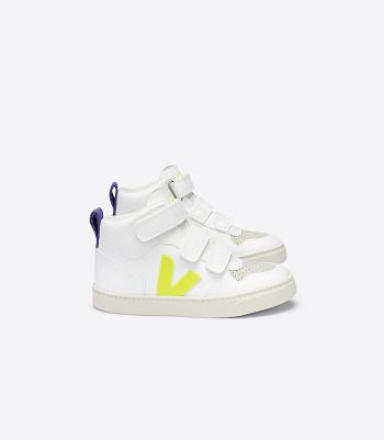 Veja V-10 Mid Cwl Jaune Fluo Kids Outlet Wit Paars | BECIF57308